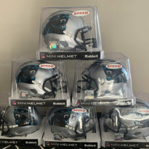 Signed Adam Thielen and Bryce Young Mini Helmet #3
